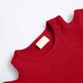 thumbnail image 4 of Toddler Girls Cold Shoulder Ribbed Tees 1-5 Years Old Cotton Short Sleeve Basic Layering Tops Summer Casual Playwear, 4 of 5