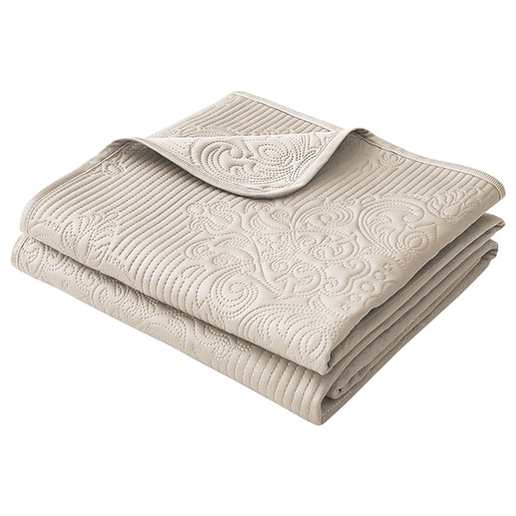 Bizhua Suying Khaki Multi-Functional Summer Blanket 180*200Summer Washable Double Size Class European Style Multifunctional Summer Quilt/Coverlet/Air Conditioning Quilt/Thin Summer Blanket