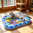 thumbnail image 3 of Summer Ice Cooling Sleeping Pad for Pet Gel Pad Quick Cool Waterproof Pet Cooling Mat for Dogs Cats,Cat and Dog,Blue - 24x18 in, 3 of 7