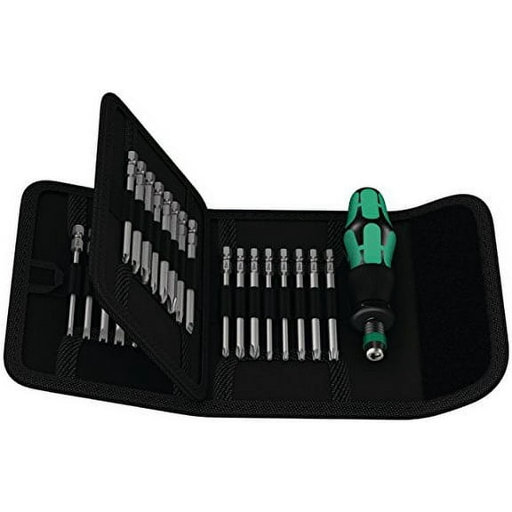 Wera Kraftform Kompakt 62 Bitholding Screwdriver and Pouch Set, 33-Pieces