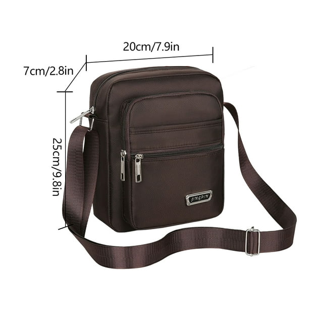 Bolso Hombre Vertical Bolso Bandolera Multibolsillos Bolso Hombro Impermeable 4 Marron Claro 4 Marron Bodega Aurrera en linea