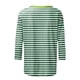 thumbnail image 2 of Camisetas de Manga Corta para las Mujeres a Rayas Impresas de Tres Cuartos de Manga, Cuello Redondo Casual Top, 2 of 5