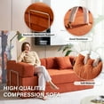 thumbnail image 2 of YINIX 81.6" Convertible Sofa Bed with 2 Pillows, Foldable  Sofa Couch for Living Room and Small Spaces,  Orange, 2 of 6