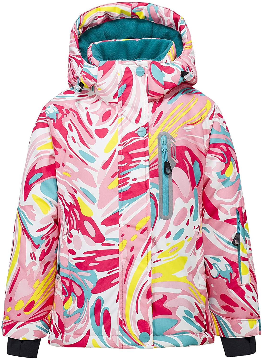 Girls Thicken Warm Snowsuit Hooded Ski Jacket Pants 2 Pcs Set Skiing