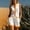 White, variant on Morttic Women's Colorblock Stand Collar Romper with Pockets – Button Front Wide Leg Shorts Loose Fit Casual Travel Outfit Gray Blue,S