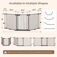 thumbnail image 6 of Pet Safety Gate, 3Panels 80" Extra Wide Iron Gates for Doorway Kitchen Playard, Black, 6 of 8