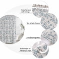 thumbnail image 6 of Farmhouse Flower Waterproof Fabric Shower Curtain,Botanical Vintage Light Blue Leaf Waterproof Fabric Shower Curtain for Bathroom Curtains Bathtubs Hotel Shower Curtains with 12 Hooks Small 36x78in, 6 of 8