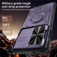 thumbnail image 6 of Military Grade Shockproof Case for Samsung Galaxy S25 Ultra 5G, Built-in N52 Magnetic Ring, Slide Camera Lens Cover, Rugged Heavy Duty Protective Phone Case, 6 of 8