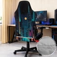 thumbnail image 6 of Whosucclay Sci-fi City Print Gaming Chair Cover, Stretchable Machine Washable Computer Chair Seat Slipcovers with Armrest Cover Fits Most Office/PC Chairs & Racing Style Seats, 6 of 8
