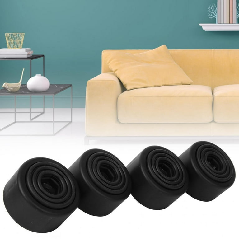 Kritne Furniture Leg 4Pcs Round Sofa Legs Black M8 Screw Height