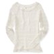 thumbnail image 1 of Suéter de punto abierto Aeropostale para mujer Blanco Extragrande Tejer, 1 of 2