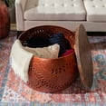 thumbnail image 6 of Linon Nora Metal and Wood Large Drum Table in Copper, 6 of 10