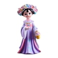 thumbnail image 2 of Colección de esculturas de estatuas de belleza china Ornament Craft Figura de mujeres de belleza antigua para festivales de cumpleaños Decoración de Violeta, 2 of 8