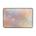 thumbnail image 5 of Bath Curtain & 60x72in Non-Slip Bath Mat Set 12-Grommet Shower Curtain Memory Foam Bath Rug Rainbow-colored Stars and Dots, 5 of 8