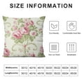 thumbnail image 6 of ONETECH Vintage Floral Throw Pillow Covers Set of 2 Pink Rose Flowers Leaf Pillow Cases Shabby Chic Couch Cushion Cover for Sofa Bedroom Living Room, Beige Pink, 6 of 6