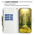 thumbnail image 2 of Allytech Wallet Case for Apple iPhone 12 / iPhone 12 Pro - Premium Faux Leather TPU Inner Cards Slots Zipper Wallet Stand Shockproof Case for Apple iPhone 12 Pro/ iPhone 12 - White, 2 of 6
