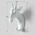 thumbnail image 2 of Ydojg Creative Non-Punch Coat Hook Sticky Hook Decorative Hook Creative Animal Head Wall Hanging Deer Head Hook White, 2 of 3