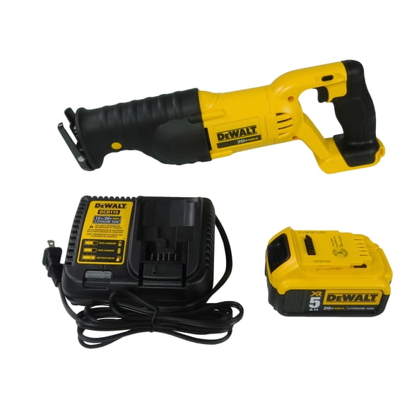 DeWALT DCS380P1 - 1-1/8" 20V 5.0Ah Li-Ion Cordless Variable Speed D-Handle Reciprocating Saw Kit