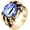 Gold Purple Eyes, variant on Men's Stainless Steel Dragon Claw Evil Devil Skull Eyeball Ring Gothic Biker Multicolor Eyes