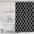 thumbnail image 4 of Modern Black Geometric Waterproof Fabric Shower Curtain,Abstract Art Morocco Aesthetic Waterproof Fabric Shower Curtain for Bathroom Curtains Bathtubs Shower Curtains with 12 Hooks Standard 60x72, 4 of 8