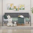 thumbnail image 2 of Bellemave Solid Wood Full Size Daybed, Multifunctional Sofa Bed with Wood Slat Support, Full Bed Frame for Bedroom Living Guest Room (Grey), 2 of 9