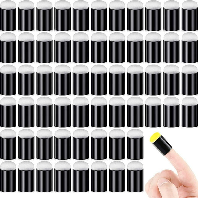 66 Pcs Finger Sponge Daubers Finger Painting Sponge Craft Drawing Sponge Dauber Set for Painting Art Ink Crafts Card