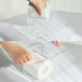 thumbnail image 4 of Cubierta de caja de pañuelos acrílica transparente, soporte dispensador de pañuelos para baño, tocador de dormitorio, encimera, 4 of 6
