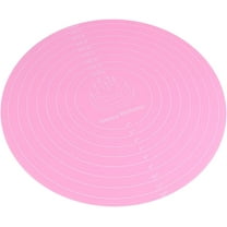 1pc Silicone Bakeware Pizza Dough Cookie Dough Pie Crust Mat Non Stick Pastry Mat Non Skid Counter Mat Pink Cake Display Base Cupcake Decorating Supplies 12 Inch Cake Plate Macaron
