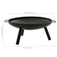 thumbnail image 3 of vidaXL Fire Pit 70x59x28 cm Steel, 3 of 3