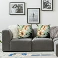 thumbnail image 3 of Nawypu  Hibiscus Flower Throw Pillow Cover Pack of 2 Square Couch Pillowcase Tropical Palm Leaf Cushion Cover for Living Room Bedroom Sofa Car 2pcs, 3 of 6