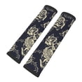 thumbnail image 2 of Black Skull Roses Cool Seat Belt Shoulder Pad 2-Pack Soft Car Seatbelt Cover Adjustable Strap Breathable Comfort Pad, 2 of 8