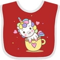 thumbnail image 3 of Inktastic Teacup Unicorn Boys or Girls Baby Bib, 3 of 4