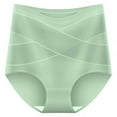 thumbnail image 6 of GEWSEY Tummy Control Shapewear Panties for Women-High Waisted Body Shaper Underwear Seamless Shapewear Panty Girdle (Light Green, M), 6 of 9