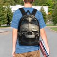 thumbnail image 4 of Lukts Gold Pattern Skull Pattern 15 Inch Student Backpack, Waterproof Laptop Backpack with Adjustable Shoulder Straps, Lightweight Travel, Campus Backpack, Unisex, 4 of 6