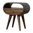 thumbnail image 2 of Circular Bedside of Solid Wood Gray Wash / Enhance Home Decor Versatility, 2 of 6