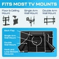 thumbnail image 5 of Garnetics 70-75” Outdoor TV Cover Waterproof and Weatherproof Outside Television Protector, Black, 5 of 7