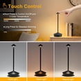 thumbnail image 3 of Lámpara de Mesa LED EJQ Recargable Sin Cable con Regulación Táctil Continua Negra, 3 of 9