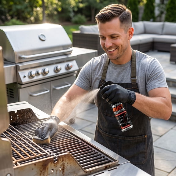 BBQ Grill Rust Remover Spray Multi Purpose Cleaning Agent For Metal Grill Surface Stain Removal