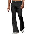 thumbnail image 2 of Vintage Flared Dress Pants for Mens Solid Color Slim Drape Formal Suit Pants with Pockets Comfortable Breathable Commuter Business Pants, 2 of 7