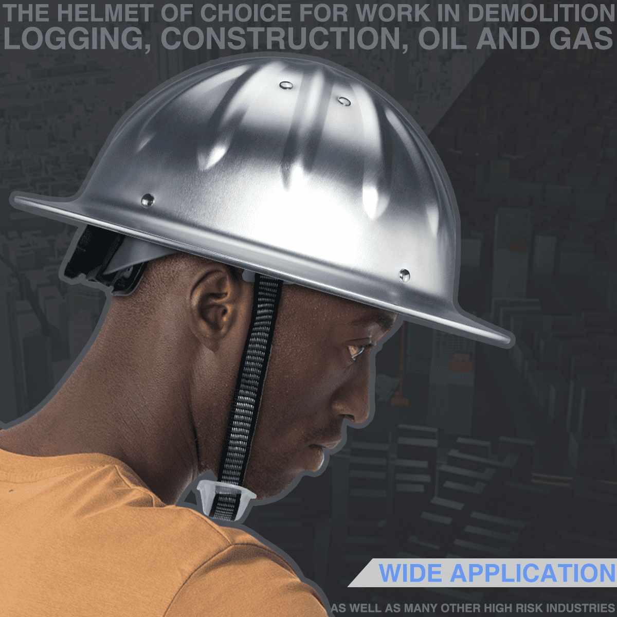 Aluminum Safety Hard Hats Helmet with Ratchet Suspensions Silver Safety Cap One Size Helmet Fits Most(Silver)