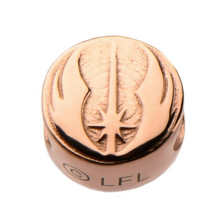 Pvd Plated Stainless Steel Case - Star Wars Jedi Symbol Rose Gold PVD Plated Stainless Steel Bead Charm