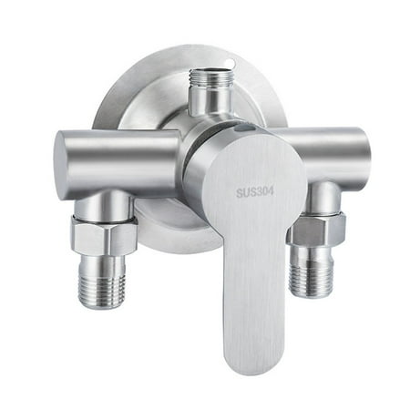 

Hayafir Stainless Steel Shower Faucet Hot And Cold Water Mixer Wall Mounted Metal Handle