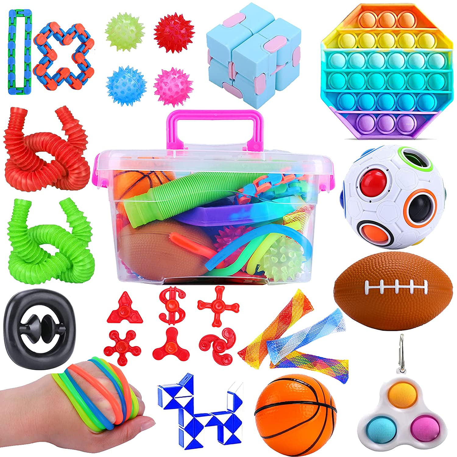 Fidget Toys Set 29Pack Sensory Relieves Stress & Anxiety Squeeze Toy for Kids 