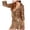 Gold, variant on Long Sleeve Jumpsuit for Women V Neck Sequined Elastic Waist Casual Jumpsuit Ankle Length