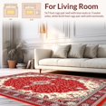 thumbnail image 2 of Ultra Soft Area Rug, Vibrant Medallion Patterned Elegance, Non Slip, Stain Resistant, Washable Area Rugs for Living Room, Bedroom(White, 2X3), 2 of 8