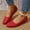 Red, variant on Eltusu Women Flat Shoes, Comfy Pointy Toe Casual Slip on Office Shoes Blue Size 5.5-9.5