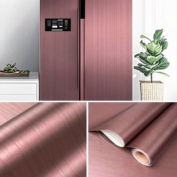 PVC metal color self-adhesive sticker 23.6"×118.1" waterproof wallpaper cabinet refrigerator elevator sticker Boeing film decorative sticker