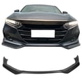 thumbnail image 3 of Ikon Motorsports 3PCS Front Bumper Lip Spoiler Air Dam Chin Splitter Added on Bodykit Compatible With 2021-2022 Honda Accord IKON V4 Style PP Polypropylene Matte Black, 3 of 9