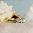 thumbnail image 2 of Half Eternity Wedding Band Ring For Women 2Ct Round Cut Diamond 14K Yellow Gold Plated Silver -7, 2 of 5