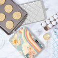 thumbnail image 5 of Yayeee Pot Holders Kitchen Heat Resistant with Pocket 7"x9.8" Cotton Oven Cooking Hot Pads, Beige Rainbow Clouds, 5 of 7